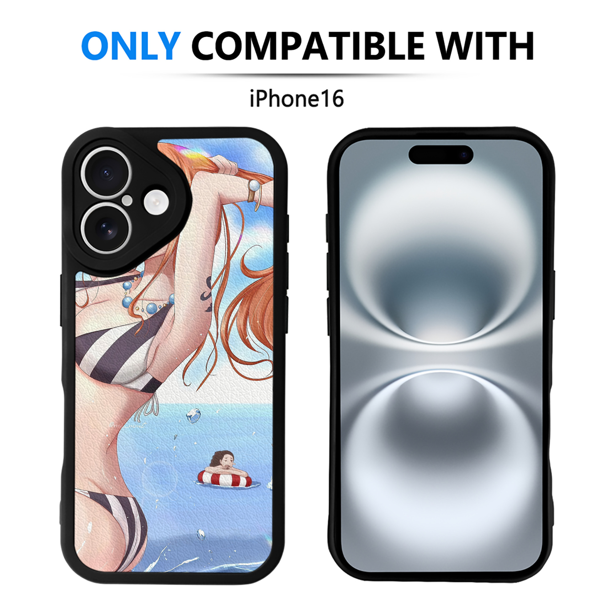 （画像用） ワンピース ONE PIECE 【iPhone 16シリーズ対応】シリコンスマホケース（レザー調） 材質：シリコン